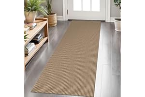 KOZYFLY Boho Runners for Hallways 2x6 ft Washable Kitchen Runner Non Slip Rubber Backed Hall Runners Cotton Entryway Runner Rugs Floor Carpet for Indoor Backdoor Bedroom Kitchen, Tan/Orange/Brown