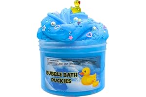 Squeezy Magic Slime - Bubble Bath Duckies - Cloud Slime Like Peachybbies - Premium Handmade in Canada, 8 oz., Scented for Kid