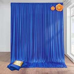Wrinkle Free Royal Blue Backdrop Curtains for Party