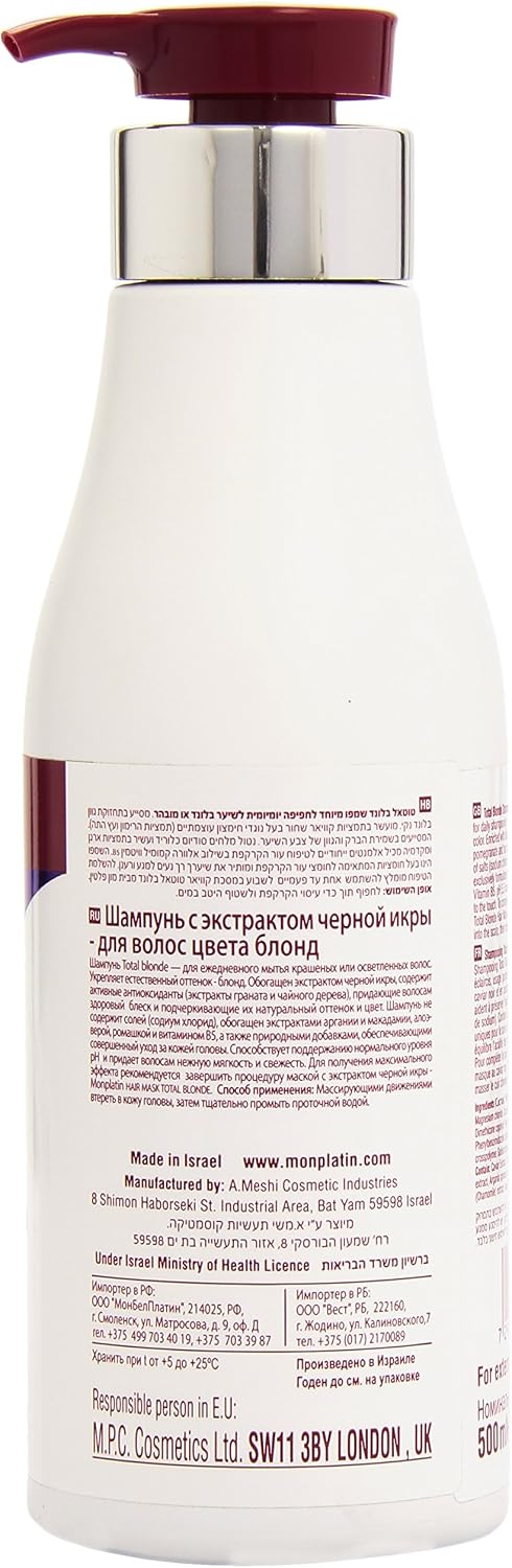 Black Caviar Blonde Hair Shampoo, Intensive Moisturizing Shampoo for blonde bleached, or Color Treated Hair - Image 3