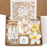 30th Birthday Gifts for Women, Unique 30 Year Old Birthday Gifts for Women, 30th Bday Decorations for Her, Gift for 30th Bday Woman w/ 16oz Coffee Cup, Candle, Bracelet, Hair Clip, Card, 7PCS