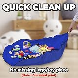 JJ PRIME Toy Storage Bag Large Foldable Play Mat Blue 150cm view 3