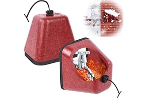 RGJ Insulated Foam Faucet Covers for Winter, 2 Pack with Freeze Protection, Reusable Spigot Covers for Hose Bibs and Water Pipes