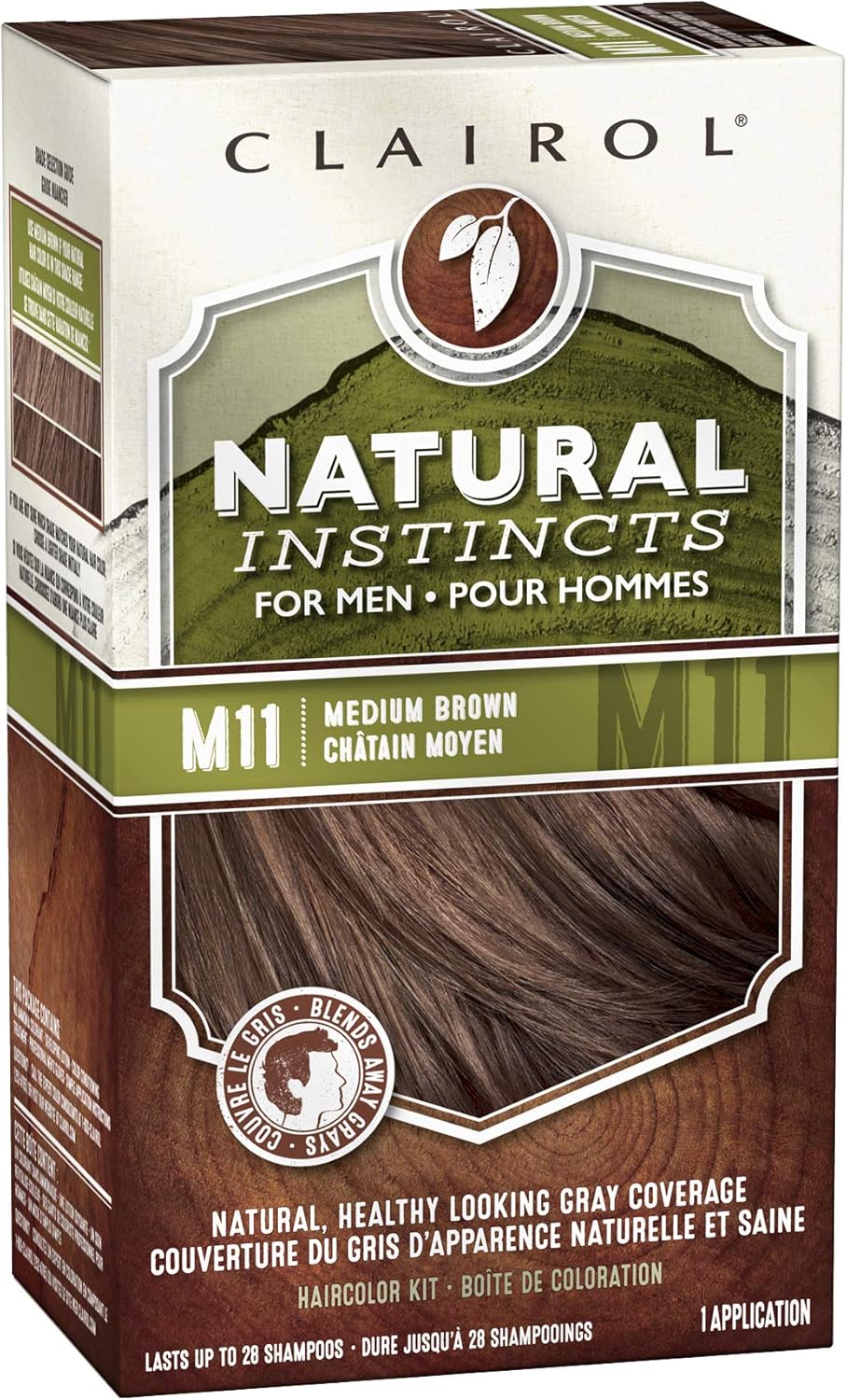 Clairol Natural Instincts Hair Color For Men M11 Medium Brown 1
