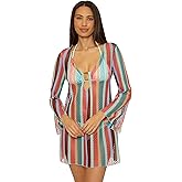 Becca Womens Paradise Buckle Tunic, Plunge Neck, Casual, Beach Cover Ups for Women
