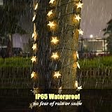 FANSIR Solar Garden Lights 50 LED Star Fairy Lights 23ft 8 Modes Warm White view 2