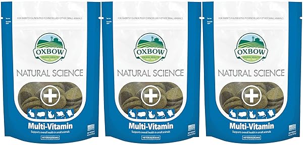 OXBOW 3 PACK OF NATURAL SCIENCE MULTI-VITAMIN SMALL ANIMAL SUPPLEMENTS, 60 WAFERS EACH3