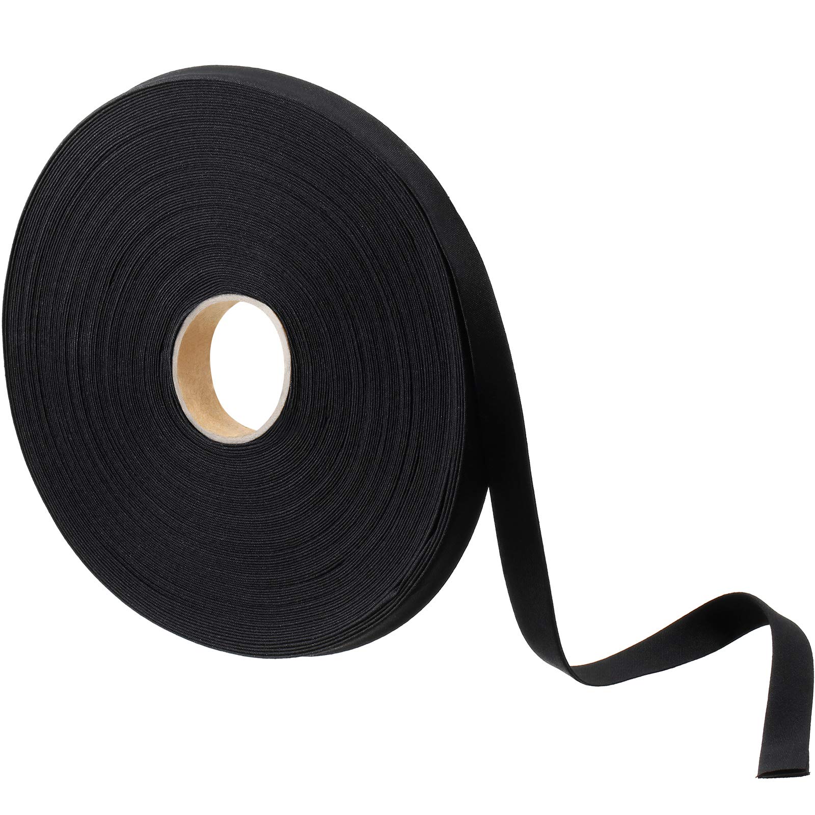 Jetec 1/2 Inch Double Fold Bias Tape Bias Binding Tape Wide Fold Cotton Tape for Sewing Seaming Hemming Piping Quilting Projects (Black,30 Yards)