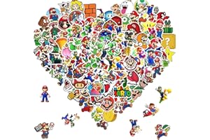 FXBUY 100Pcs The Super Mario Bros Movie Stickers Pack Mario Kids Stickers Cute Cartoon Characters Game Stickers for Kids Teens Adults Waterproof Vinyl Kawaii Stickers for Water Bottle Laptop Luggage
