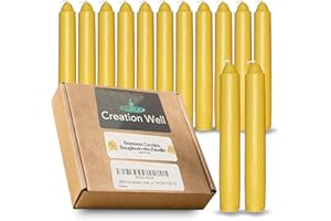 100% Pure Beeswax Candles - 13 Pack Taper Pillars 4.5" x 5/8" | Long-Lasting, Clean Burning with Cotton Wick | Natural Honey 