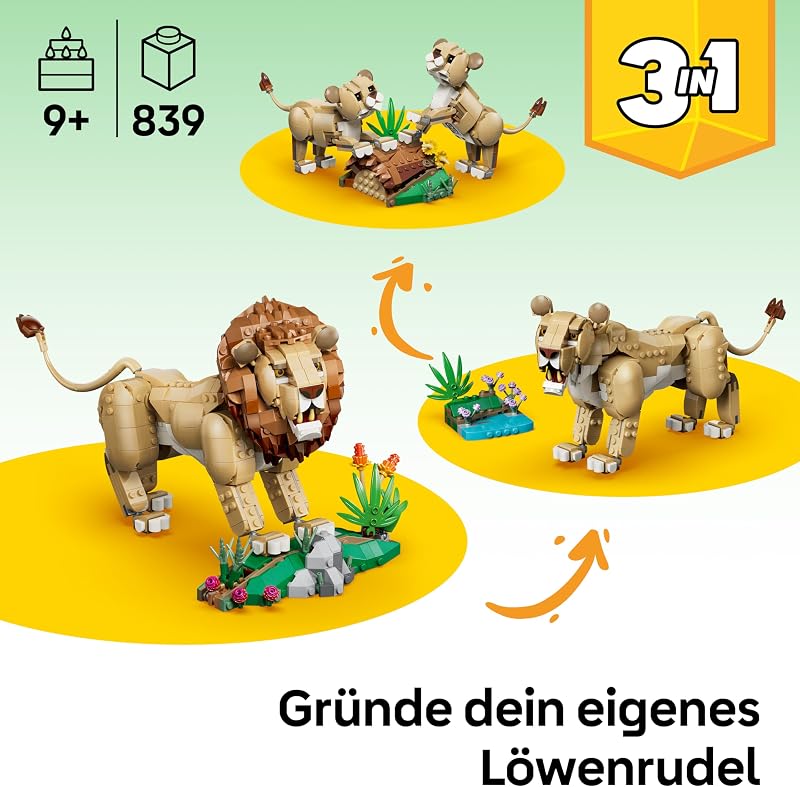 Creator 3in1 Wilde Tiere: Majestätischer Löwe 31386