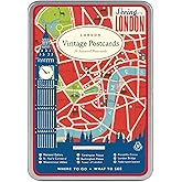 Cavallini - Carte Postale - London - Tin of 18 Postcards - 9 Designs/2 Per Design