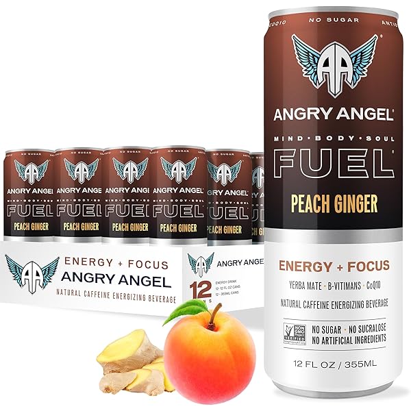 Amazon.com : Angry Angel Tropical Natural Energy + Focus Drink (12