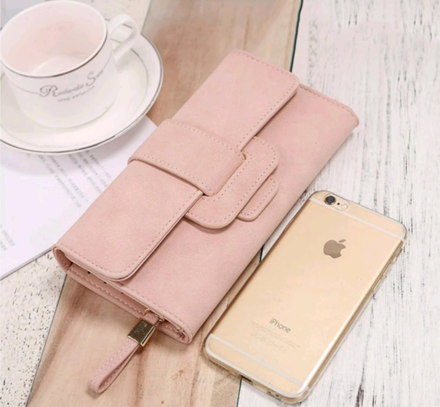 women large capacity zipper long clutch wallet leather lady elegant purse card holder