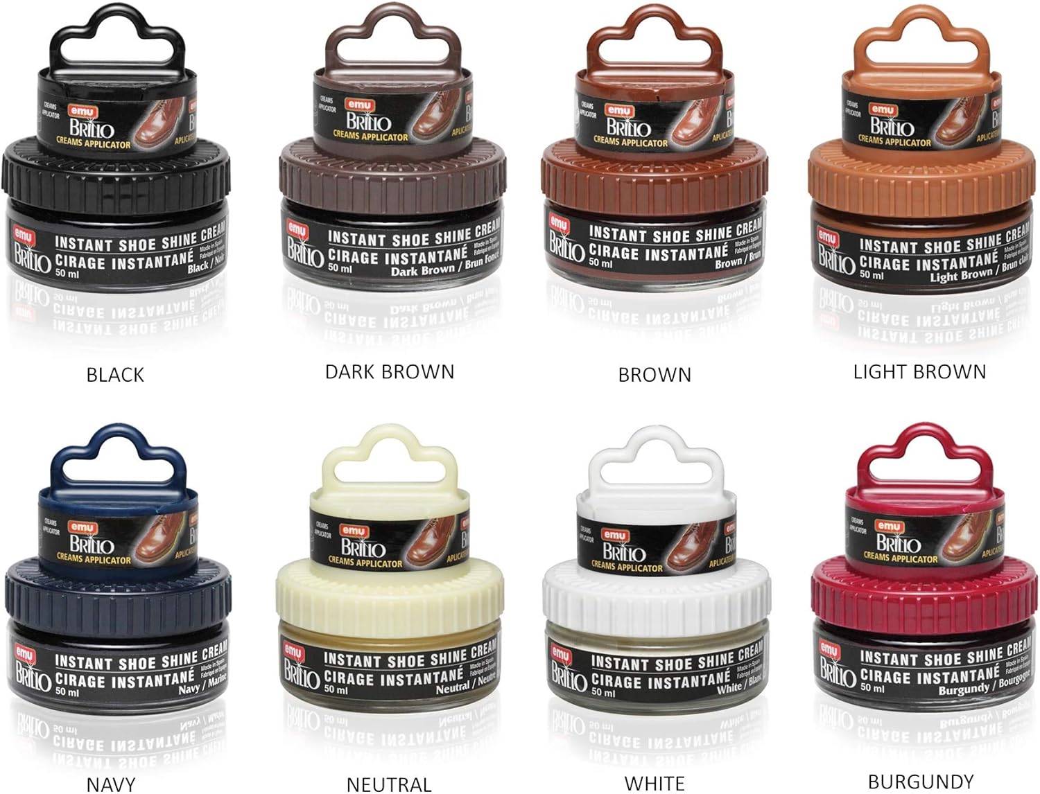 Moneysworth & Best Emu Brillo Instant Shoe Shine Cream Kit, Navy, 50 ml: Sports & Outdoors