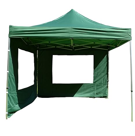 Nexos Hochwertiger Falt-Pavillon Partyzelt mit 2 Seitenteilen PROFI Ausführung für Garten Terrasse Feier Markt als Unterstand