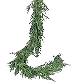 Gomat Norfolk Pine Garland Christmas Decoration Clearance - 6ft Realistic Norfolk Pine Leaves, Artificial Greenery Garlands for Holiday Mantle Fireplace Stairs Railing Table Home Decor (6 Feet)