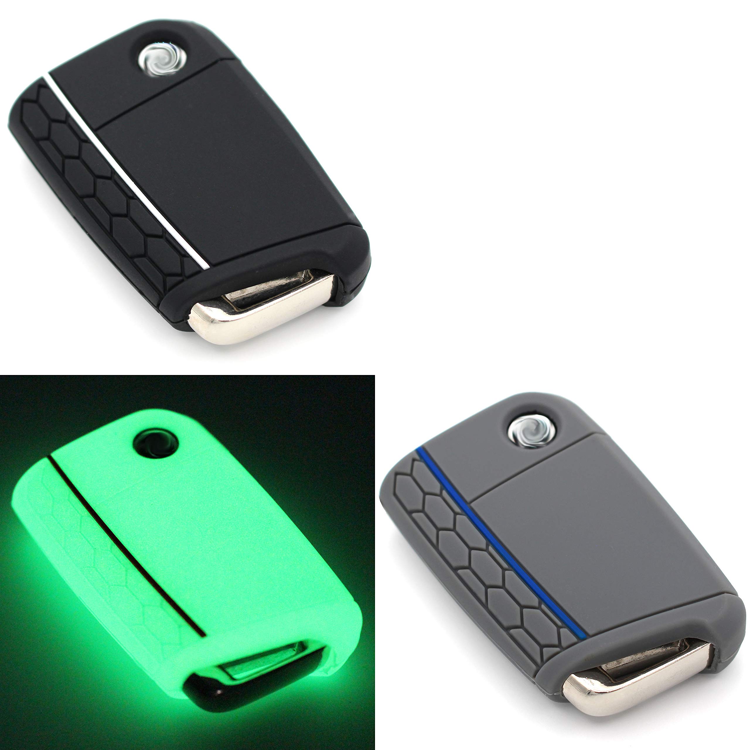 Set of 3 Silicone 3 Buttons Car Key Case VB – Finest–Folia keys protective car case