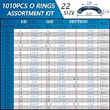 ZDBB 1010 Pcs Rubber O-Ring Kit 22 Sizes NBR Buna-N Automotive Pluing view 2