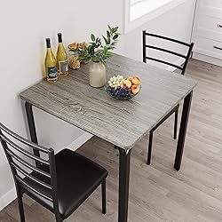 GarveeHome 3-Piece Kitchen Dining Room Table Chair