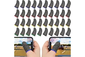 30 Piece Finger Sleeve for Gaming Mobile Game Controller Finger Thumb Sleeve Anti Sweat Breathable Seamless Touchscreen Cover