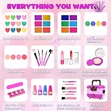 FHNSEL 54 Pcs Kids Makeup Kit Safe Non-Toxic Princess Satchel view 2