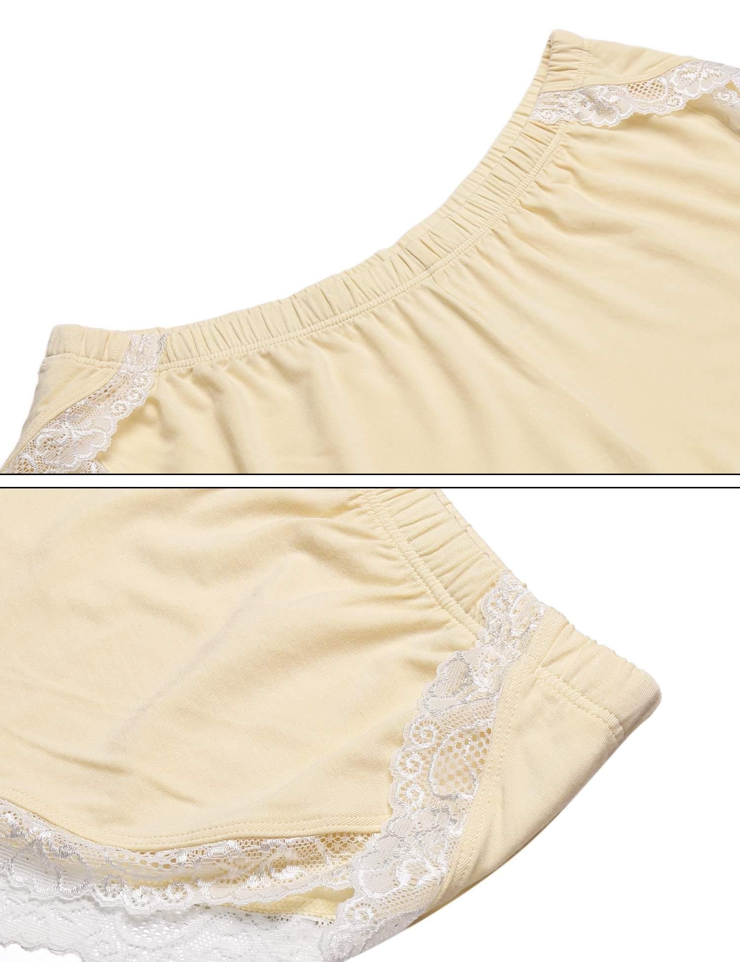 Ekouaer Women Pajamas Sexy Short Sets Lace Camisole Lingerie Sleepwear (Champagne, M)