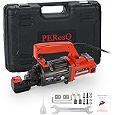 PEResQ Electric Hydraulic Rebar Cutter, 1000W 120V Corded, Portable Steel Bar Cutter, 5/8" (#5) 4-16mm Capacity, Cutting Speed 1s, Lightweight 16.5 lbs, Model PC-16 (Orange-16)