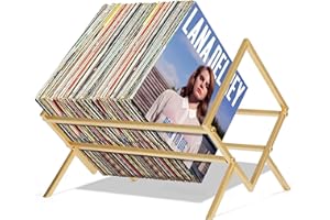 FFQ Gold Vinyl Record Storage, Vinyl Record Holder, Album Storage Rack for Vinyl Records, 80 Lps