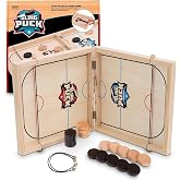Fast Sling Puck Game - Super Winner Slingshot Puck Board Game - Sling It Shot 2 Player Hockey Table for Kids, Teen and Adults - Christmas Indoor Family Tabletop Games