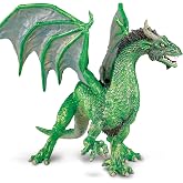 Safari Ltd. Forest Dragon Toy - 6 Inch Realistic Fantasy Figure for Kids | 6 Inches Long x 5 Inches Tall, Ages 4+, Safety Tested, BPA Free PVC, Fantasy Play, Forest Dioramas, School Projects