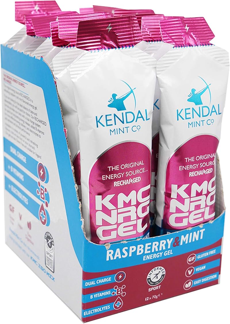 KMC NRG Gel Refreshing Raspberry Mint Energy Gel 27g Vegan Gluten Free