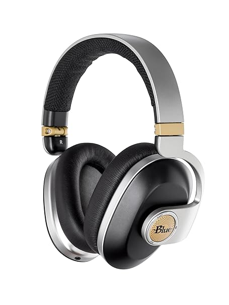 Blue Microphones 7143 Premium-Funkkopfhörer mit Noise-Cancelling-Funktion und integriertem Audiophilen Verstärker schwarz