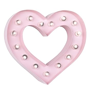Amazon Com Nautica Zachary Wall Decals Pink Heart Lighted