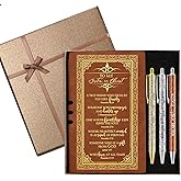 Affrolling 5 Pcs Christian Serenity Prayer Journal with Pens Religious Notebook Pens and Gift Box for Women's Day Church Sunday School Social Worker Gifts(Brown)