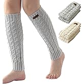 Brook + Bay Women's Leg Warmers - Legwarmers - Ballet Leg Warmers Women - Ankle Warmer - Cable Knit Legwarmer - Keep Your Calves Warm in Winter - Knitted Calf Warmer for Women Men