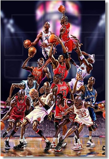 Michael Jordan MJ MVP Last Shot Utah Basketba Pintura decorativa Art