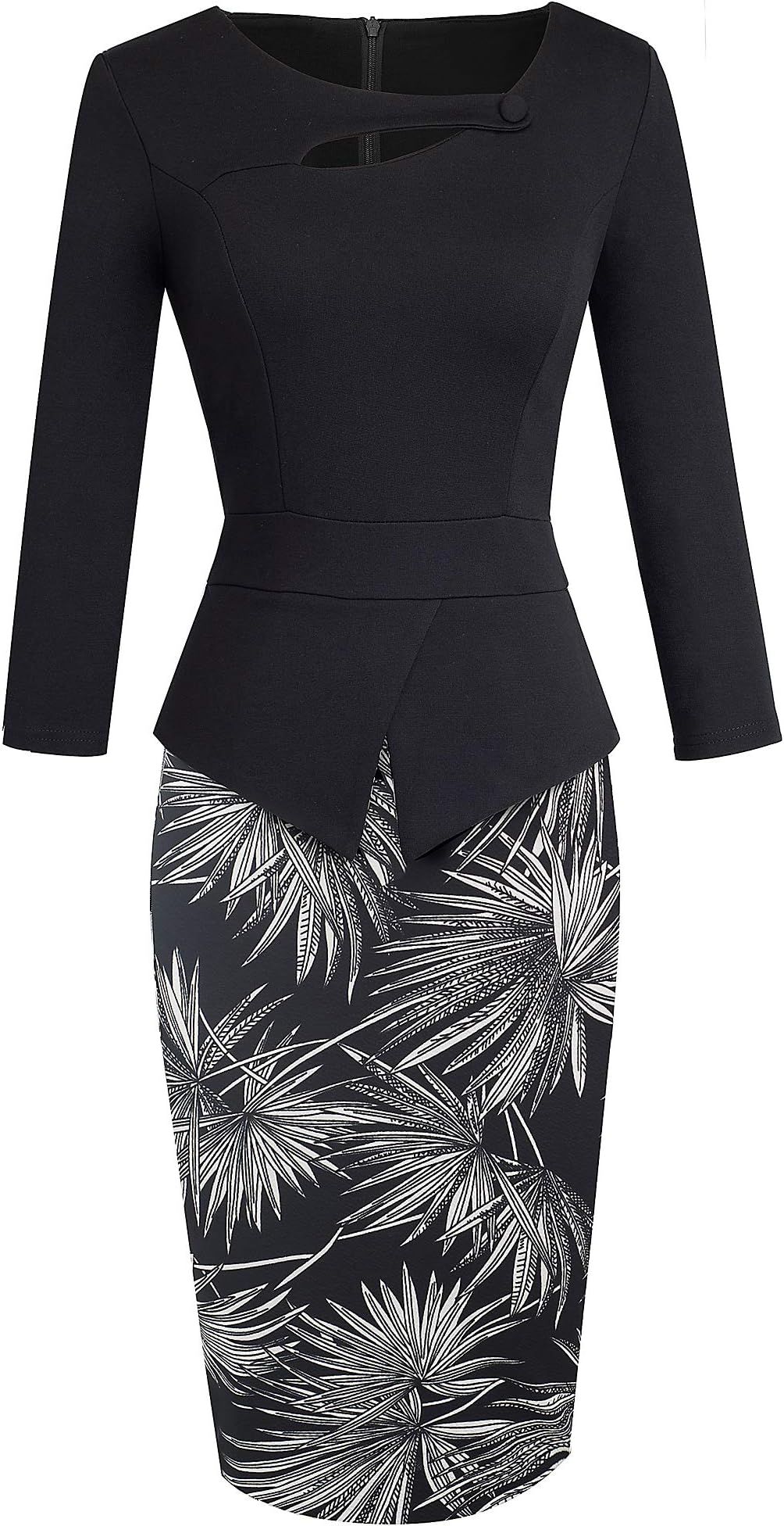HOMEYEE Women's Elegant Chic Bodycon Formal Dress B288