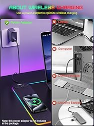 TopMade Mouse Pad with Wireless Charging, 31.5" x