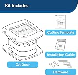 PetSafe Cat Flap 4 Way Locking Deluxe White Woodgrain Magnetic Entry view 2