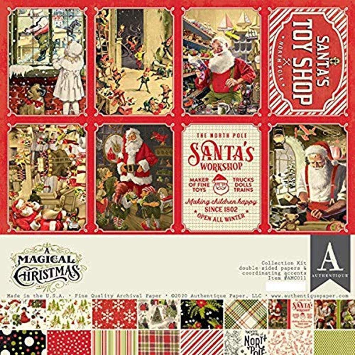 Amazon Com Authentique Paper Llc Cmas Collect 12x12 Kit A Magical Christmas