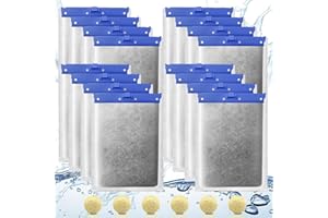 MAIGADO Assembled 16pcs Fish Tank Filter Cartridges for Tetra Whisper Bio-Bag Filter & 6 BioMax, Large Replacement Filter Cartridges for Tetra Whisper Filter & ReptoFilter with More Activated Carbon
