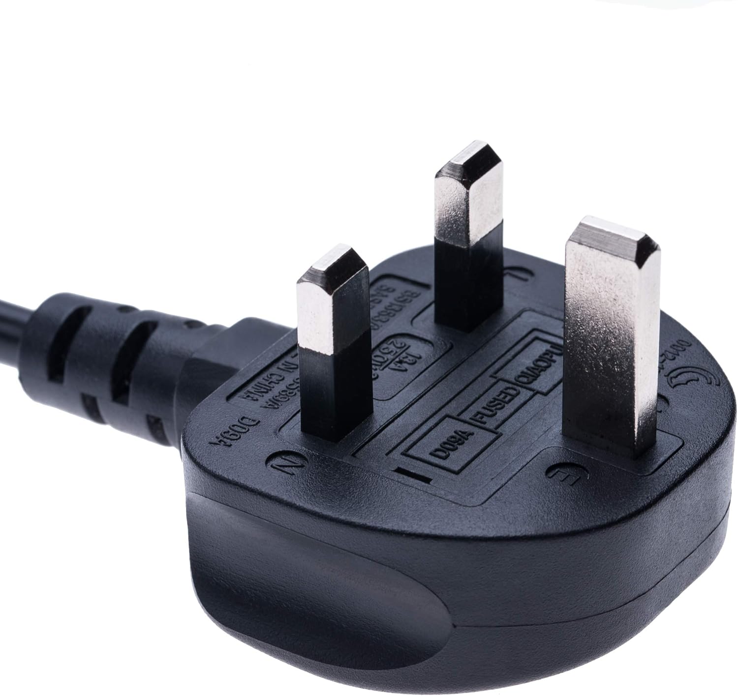 2 Pin Mains Power Lead Fig Figure 8 Right Angle Flat Cable Compatible with PS4 PS5 Samsung Panasonic JVC Philips LG Sony TV - Image 4