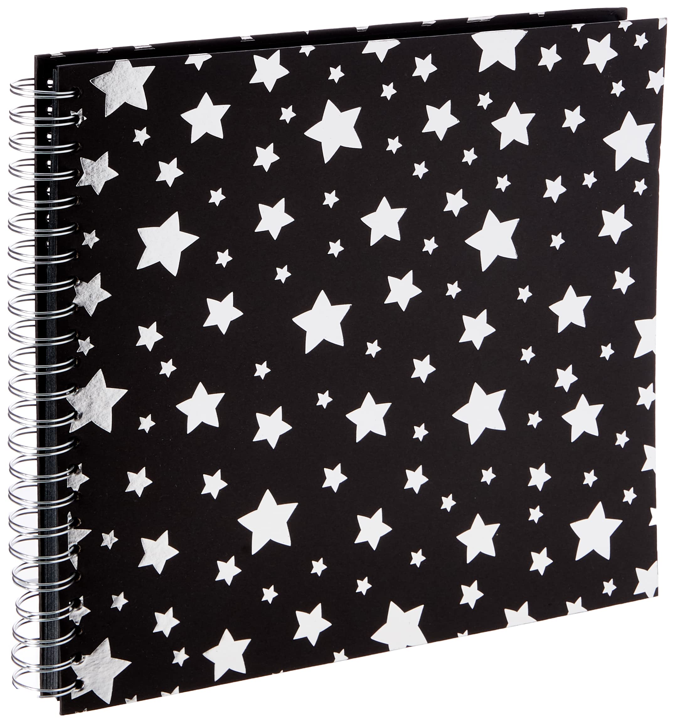 Simply Creative SCALB023 Plain Black With Stars Scrapbook Album 12"x12" (40 Pages)