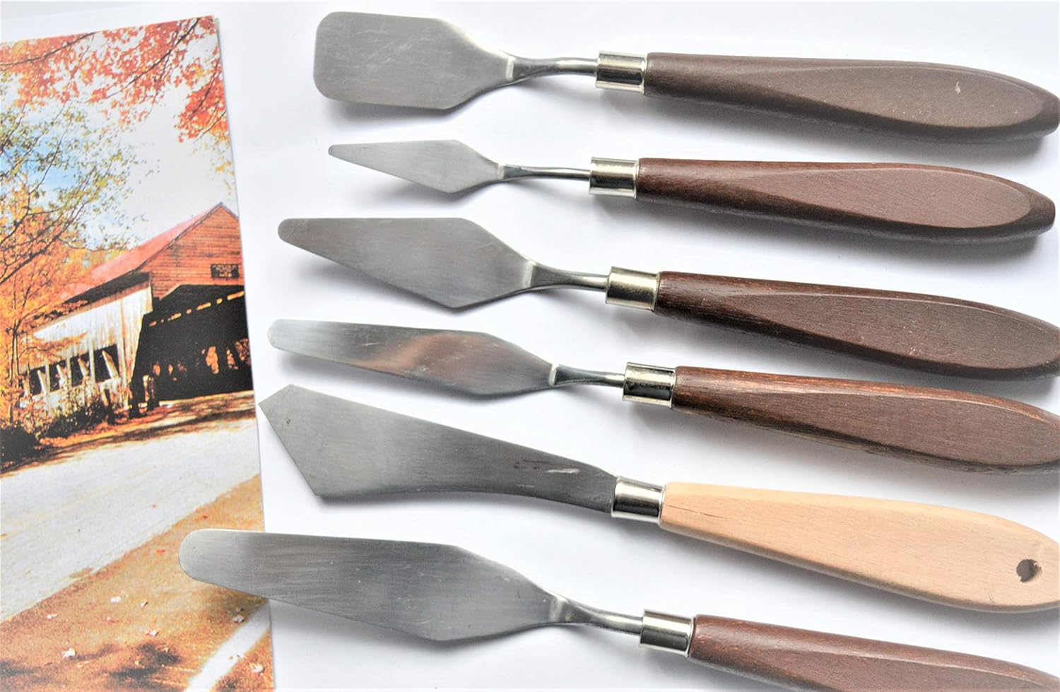 HONGBE METAL ARTIST ACRYLIC PAINTS, OIL PAINTS, METAL PALETTE KNIFE SET, Brown - Image 4