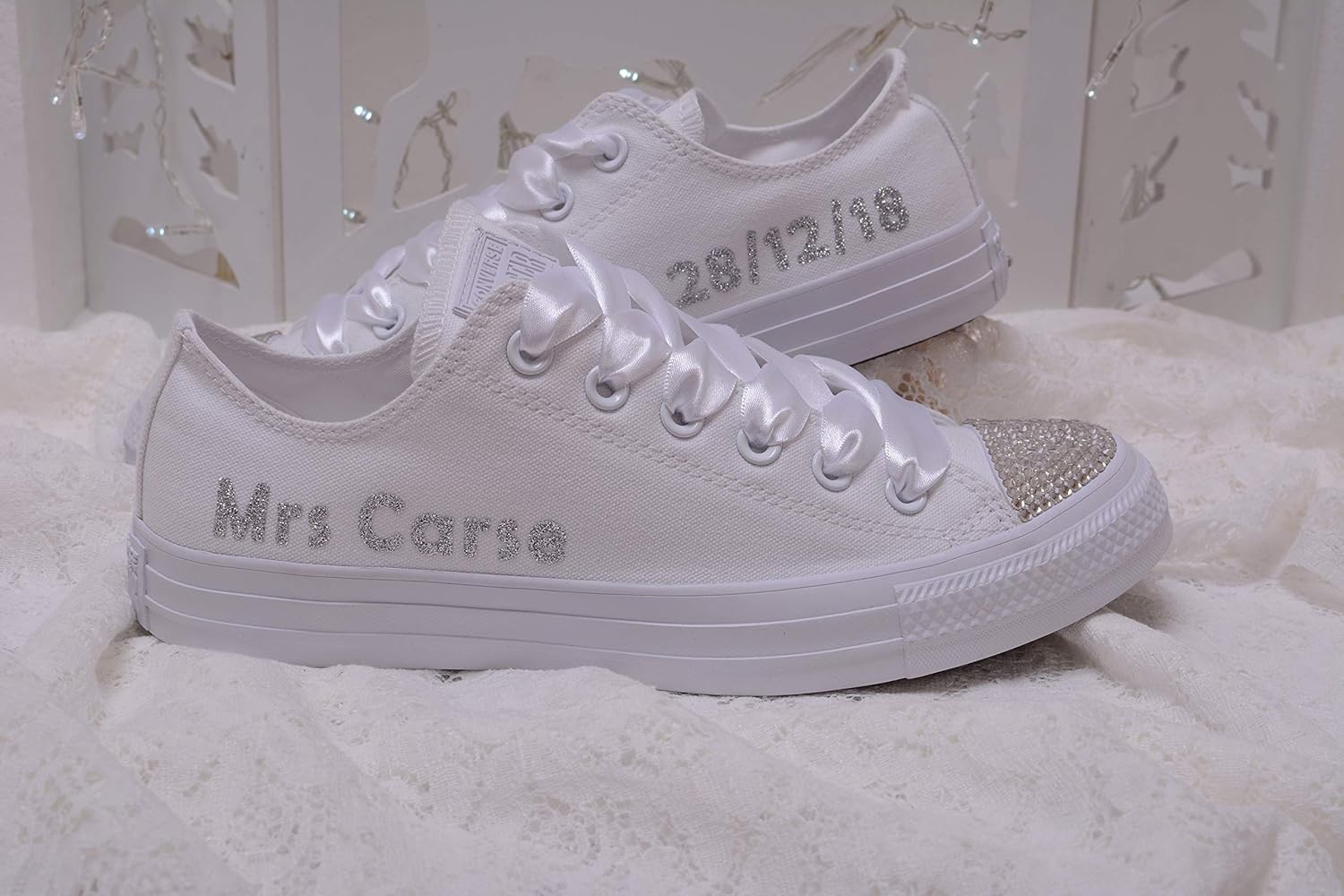 bling wedding trainers