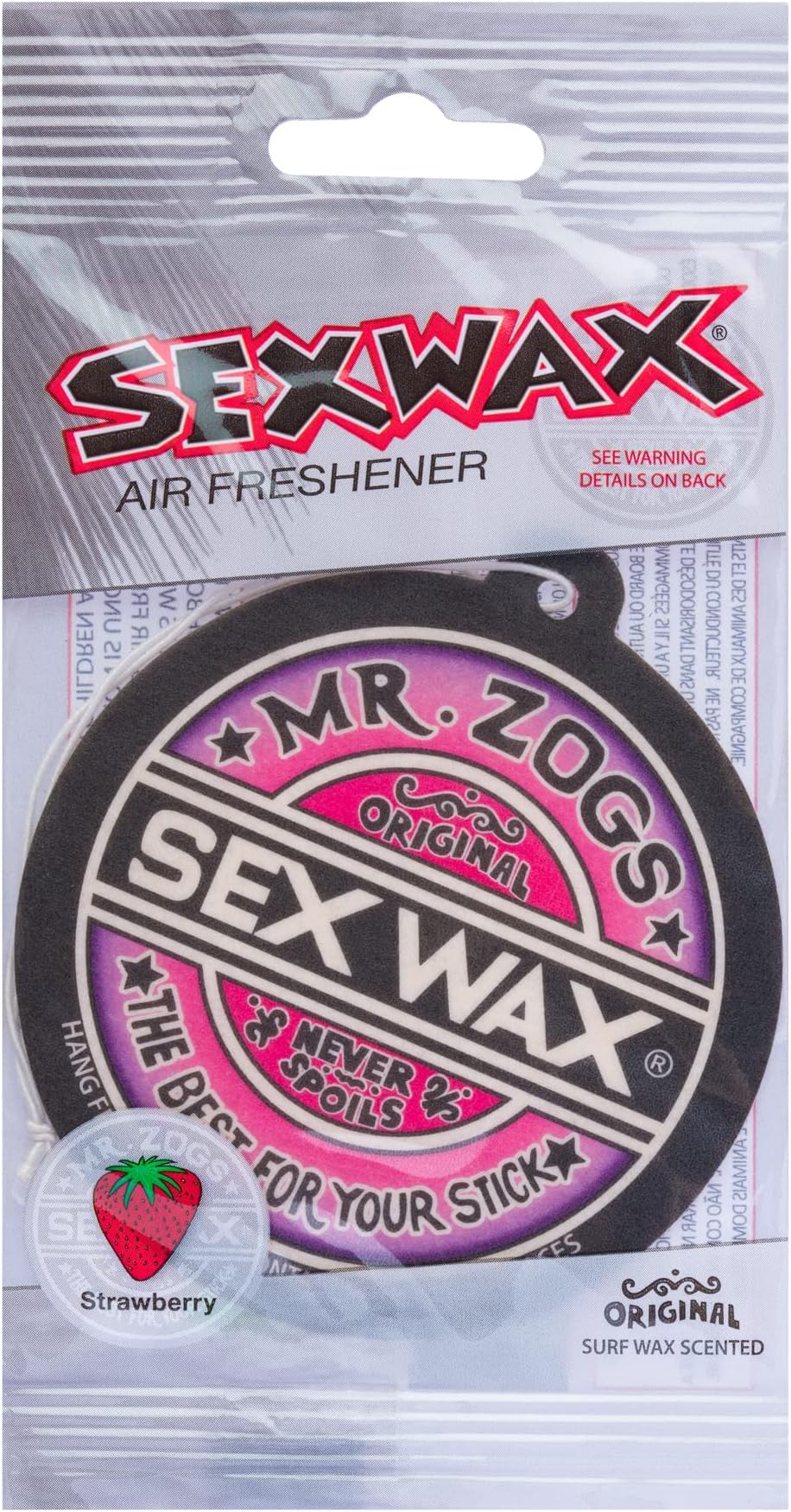 Sex Wax Genuine Mr Zogs Air Freshener 3 Pack Strawberry Pink