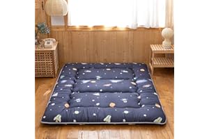 YOSHOOT Extra Thick Futon Floor Mattress for Adults, Japanese Thicken Futon Mattress Foldable Floor Bed Camping Mattress, with Canvas Storage Bag