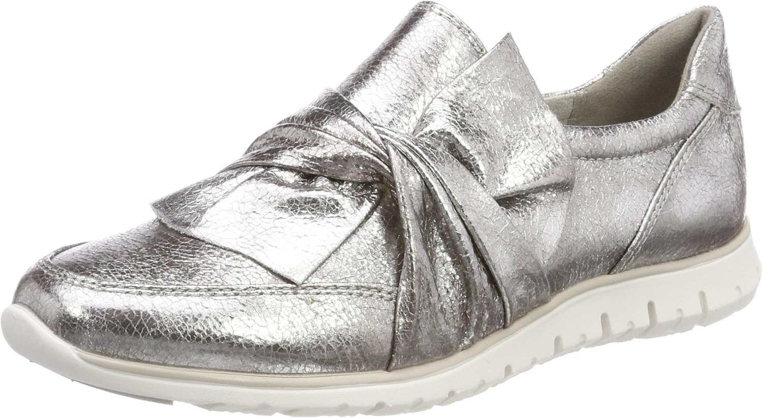 marco tozzi silver trainers