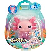 Animagic Let's Glo Axolotl Pink | Squishy Water Toy Floats and Glows | Ages 4+